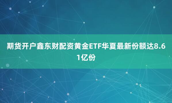 期货开户鑫东财配资黄金ETF华夏最新份额达8.61亿份